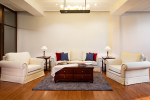 The Delphin Sofa Set is an all-time traditional favorite, with its smart squared off back-cushion and an elegant roll-arm design.  
<br>Available in a 3 seater, 2 seater, and Single seater.