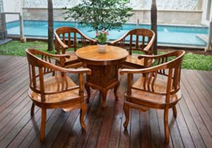 Suitable for dry patio. Seat paddings can be supplied upon request.