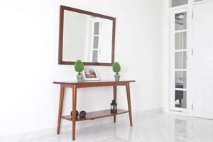The Stockholm is a Scandinavian-inspired design offering a more natural, no-fuss feel to your space, usually done in lighter wood stain. <br>

<br>Items: 
<br>Console Table - Size: 140x45x87H cm <br>Mirror - Size: 125x90H cm.