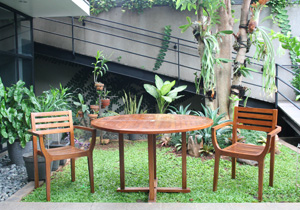 Suitable for wet patio - umbrella can be supplied.