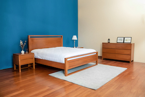 The Armadale blends Asian & Scandinavian design into one. Best done in light natural finish, it will add an easy, relaxed atmosphere to your space.

<br><b>On Frame:</b> 
<br>Bed Frame with Mattress 
<br>Available in King size: 180 x 200 - Queen size: 160 x 200 - Single size: 100x190 cm.
<br>Bedside Tables (60W x 43D x 60H cm) & Dresser Drawers (145W x 48D x 90H cm)